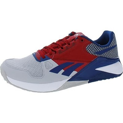 Reebok Unisex MDF60 Running Shoe, Pure Grey/Flash Red/Batik Blue, 9 US Men