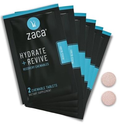 Zaca Recovery Chewable Supplement | Hydrate + Revive | Party Travel Exercise ...