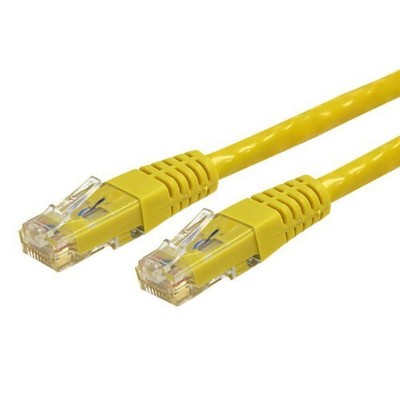StarTech.com 15ft CAT6 Ethernet Cable - Yellow Molded Gigabit - 100W PoE UTP