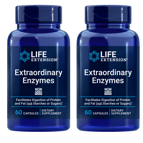 Life Extension Экстраординарные ферменты 2X60 капсул с протеазой/липазой/трипсином/пектиназой