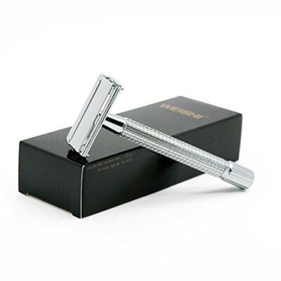WEISHI Chrome Long Handle Butterfly Open Double Edge Safety