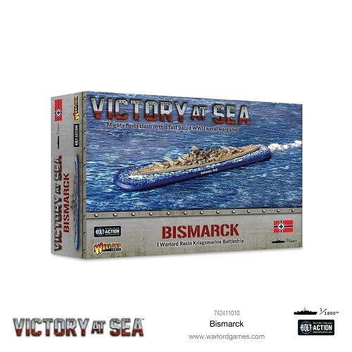 Запечатанная коробка с бисмарком Victory at Sea от Warlord Games 742411010