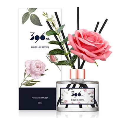 Rose Flower Reed Diffuser Black Cherry 200ml6.7oz / Reed Diffuser Sets Scentsy