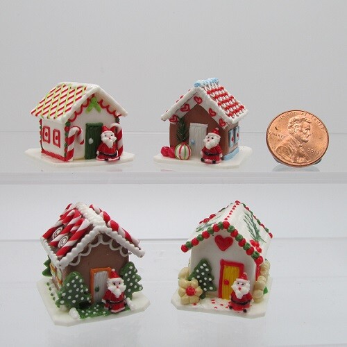 Dollhouse Miniature Winter Christmas Gingerbread House - 7 Design Options