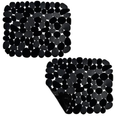 2 Pack Kitchen Sink Mat Pebble Sink Mat PVC Eco-friendly Kitchen Adjustable S...