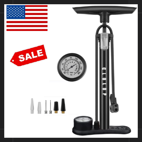 Bike Floor Pump with Gauge,Bike Pump High Pressure 160 Psi,B