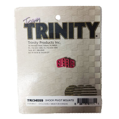 Trinity Products Aluminum Shock Pivot Mounts for Losi Mini-T 1.0 - Red TRI34059