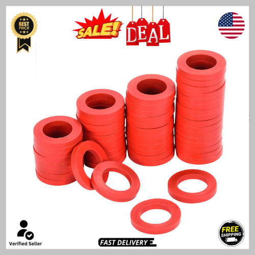 Washer Rubber, Heavy Duty Red Rubber Washer Fit All Sta...