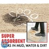 MUDGUARD MAT™ Dog Door Mat with Paw Design for Muddy Paws, Super Absorbent Microfiber, Non-Slip Indoor Mat, Quick-Dry Chenille Rug for Pets and Entryway, Machine Washable, Beige 19