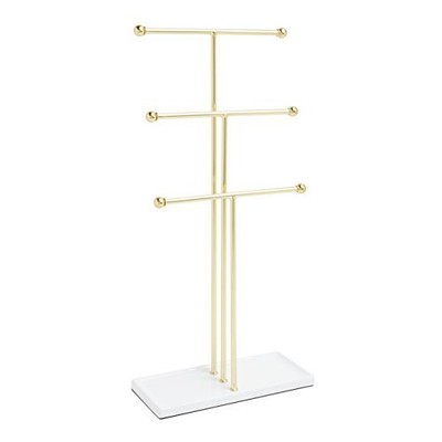 Umbra Trigem Hanging Jewelry Organizer  3 Tier Extra Tall Tabletop Necklace and
