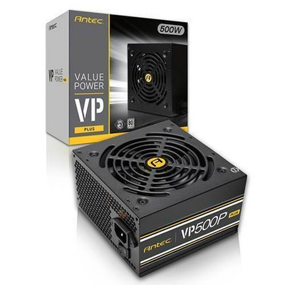 Antec VP500P Plus EC PSU 500W ATX 230V 80 PLUS Power Supply Active PFC 120mm Fan