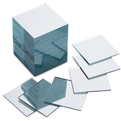 60-Pack Square Mirror Tiles, 2-Inch Small Mirrors for Crafts, Wall Decor for