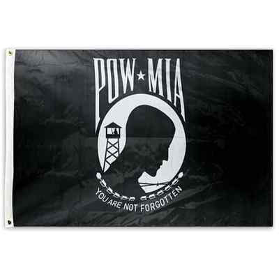 3x5 U.S. POW Mia POWMIA Double 2 Sided 2-ply Spun Polyester Flag Gift Package