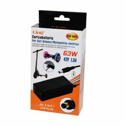 Alimentatore Smart Balance Monopattino Elettrico 63W Plug 5.5x2.1 Linq T42-5521