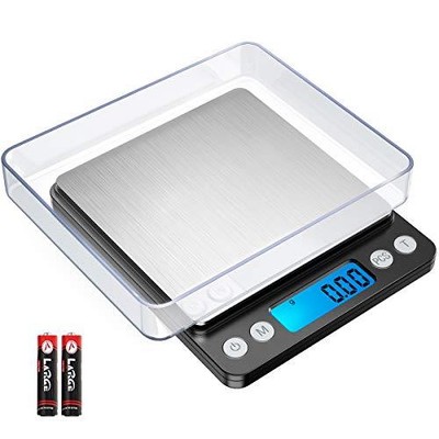 AMIR Feinwaage, 500g/0.01g Digitale Taschenwaage, Grammwaage, (Schwarz)
