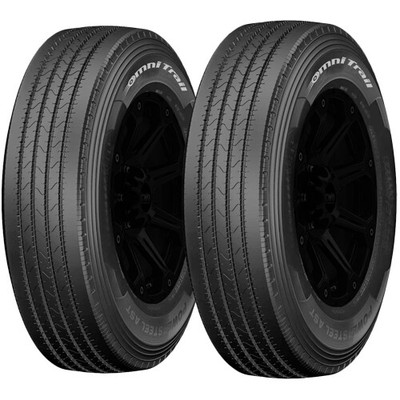 (QTY 2) ST225/90R16 Americus Powersteel AST 129N LRG Black Wall Tires