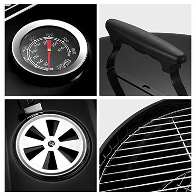 TACKLIFE Charcoal Grill, 22.5 inch Portable Advanced Grill with Digital Cleaning