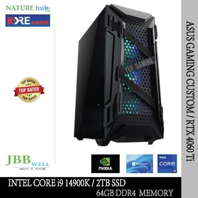 Asus TUF Customs Gaming Intel Core i9 14900K, 64GB DDR4, 2TB SSD, RTX 4060 Ti
