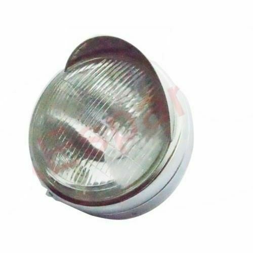 Fits Royal Enfield Classic Early Model Headlamp Assembly Steel Chrome + Shade  