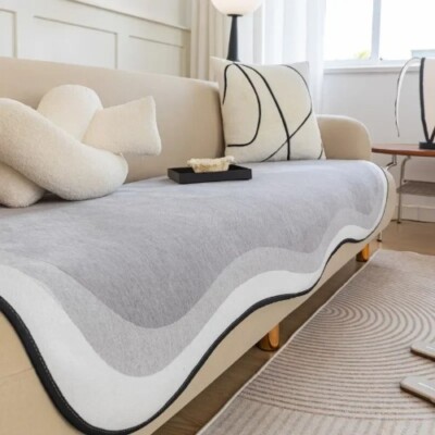 Irregular Shape Sofa Cushion Chenille Universal Sofa Towel Non-Slip Room Decor
