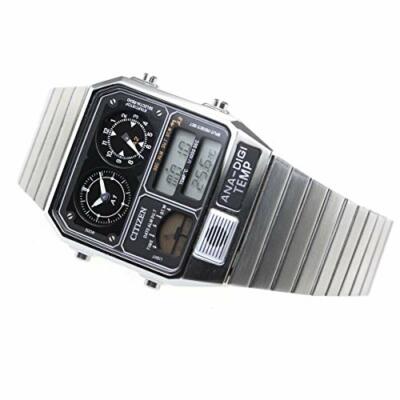 Pre-owned Citizen Quartz Ana-digi Temp Analog-digital Men's Watch Silver Jg2101-78e