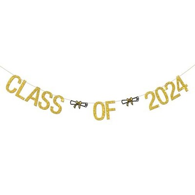 INNORU Class of 2024 Banner High School College Master Graduation Bunting Dec...