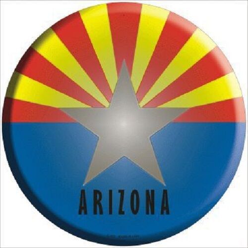 Arizona State Flag Metal Circular Sign