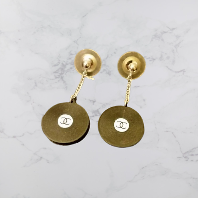 CHANEL Record Earrings Women Japan Used eBay