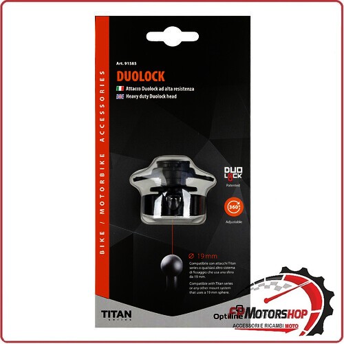 91585 TITAN DUO LOCK ATTACCO AD ALTA RESISTENZA CON TESTA IN METALLO PRESSOFUSO