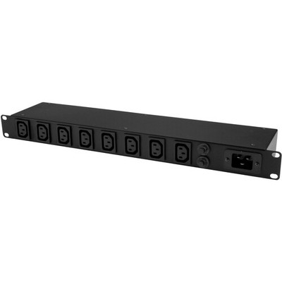 Startech 1U 19  8 Port Rack Mount PDU, IEC C13 Socket Rackmount Power Supply/ St