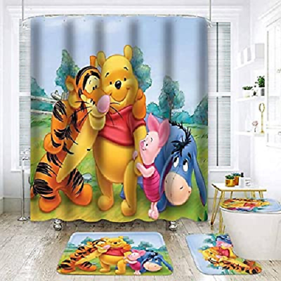 Cartoon winnie the pooh Bathroom Sets, Shower Curtain Sets.