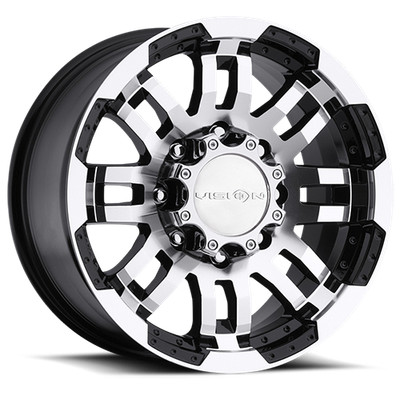 4 New 20x9 Vision 375 Warrior Black Machined 8x165.1 8x6.5 ET18 Wheels Rims