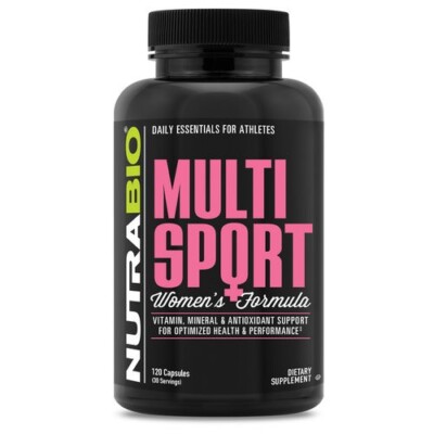 NutraBio MultiSport Multivitamin - Athletic Women`s Formula Vitamin  120 Capsule