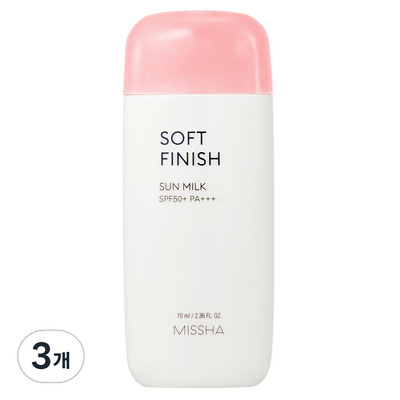 Missha All Around Safe Block Soft Finish Sun Milk SPF50+ PA+++, 70ml, 3 units