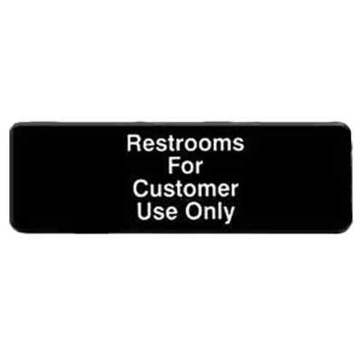 Thunder Group PLIS9321BK 9'' x 3'' Black Self Adhesive Information Symbol Sign