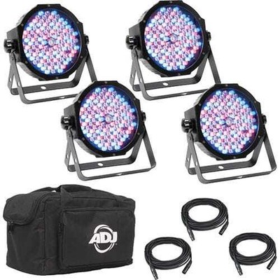 ADJ Mega Flat Pak Plus RGB+UV Par Package (4-pack)