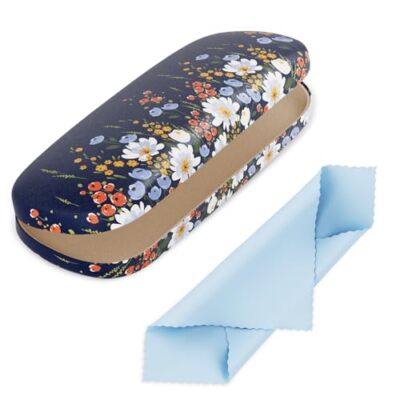 Eyeglasses Case, Portable Protective Hard Shell Glasses Case Colorful Flowers