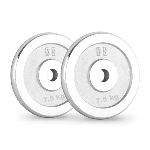 Coppia Dischi Piastre Pesi Bilanciere Da 7,5kg Ognuno Bodybuilding Palestra dfh