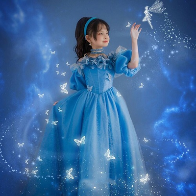 Girls top puffy dresses