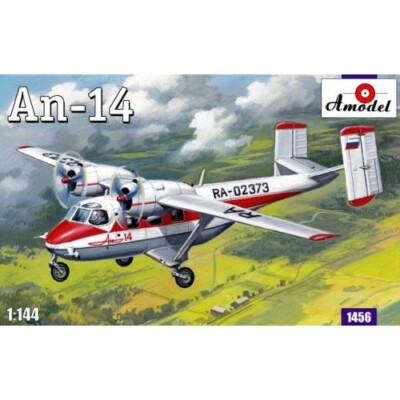 Amodel 1456 Plastic model airplane kit Scale 1:144 Antonov An-14 - kits models