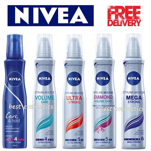 Nivea Hair Styling Mousse Foam Volume Care Diamond Extra Ultra