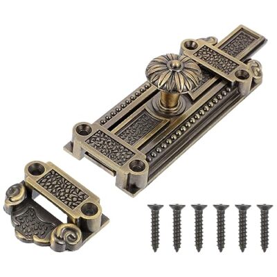 Vintage Latch Door Slide Lock Antique Sliding Bolt Latch Door Latch Barrel Bo...