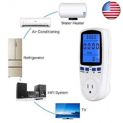 YOUTHINK Electricity Usage Monitor Power Meter Plug Home Energy Watt Volt Amps