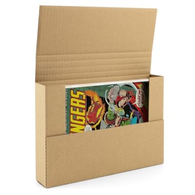 25 Pack Comic Book Shipping Box Mailers Corrugated Cardboard Document Mailing