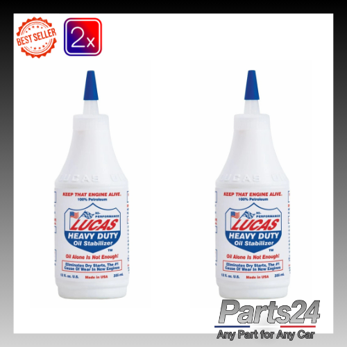 2x Lucas Oil Lucas Heavy Duty Oil Stabilizer 355Ml - 40686A New