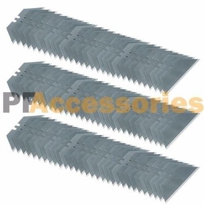 100 Pcs Utility Knife Razor Blade Refill Replacement Double Side Blades w/ Case