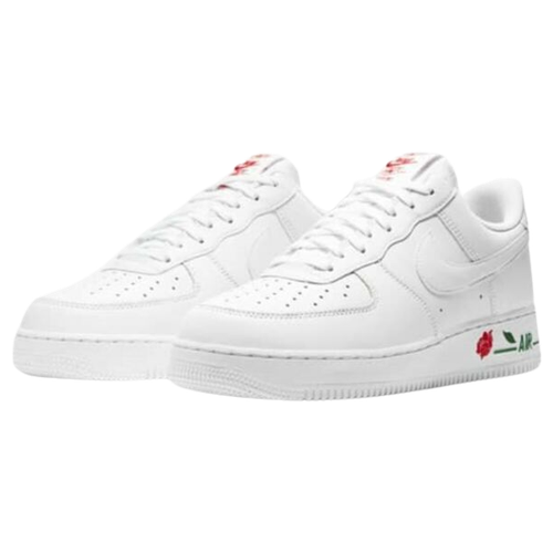 white air force with rose