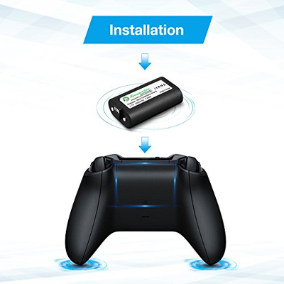 Powerextra Replacement Xbox One Controller Rechargeable Battery 2 x 2000mAh With