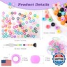 Playexen Silicone Hair Beads, 100 PCS Colorful Hair Beads for Braids, 10 Colors Braids Beads Bulk Accessories Decoration Kit for Girls Women (Small)
