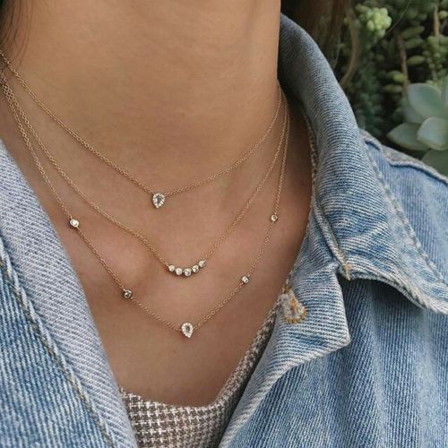 ネックレス・ペンダント +ENGBROX+ silver925 dreaming layered necklace EBNL23003SV Amazon.com: Sanfenly Punk Layered Necklaces for Women Egirls